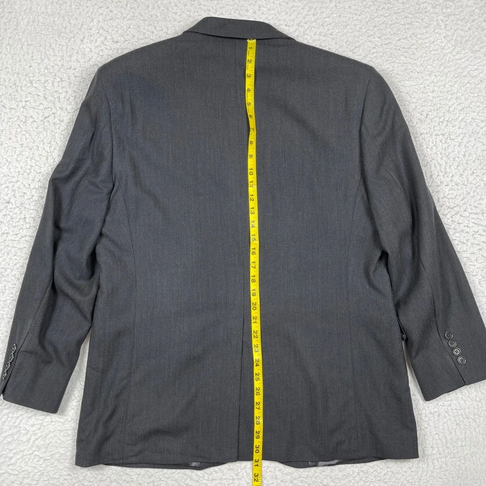 Brooks Brothers Blazer Mens 44S Gray Stretch Wool Herringbone Professional Coat